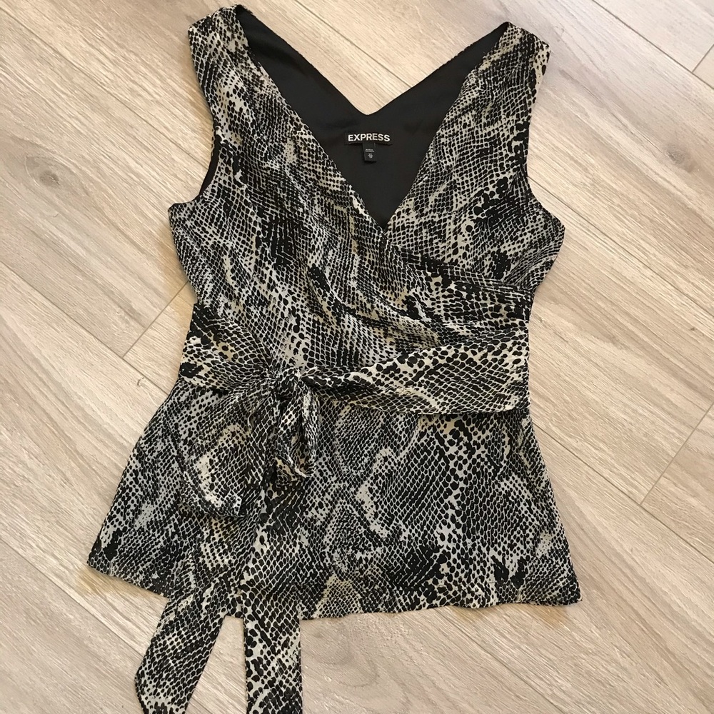 Express Snakeskin Print Blouse